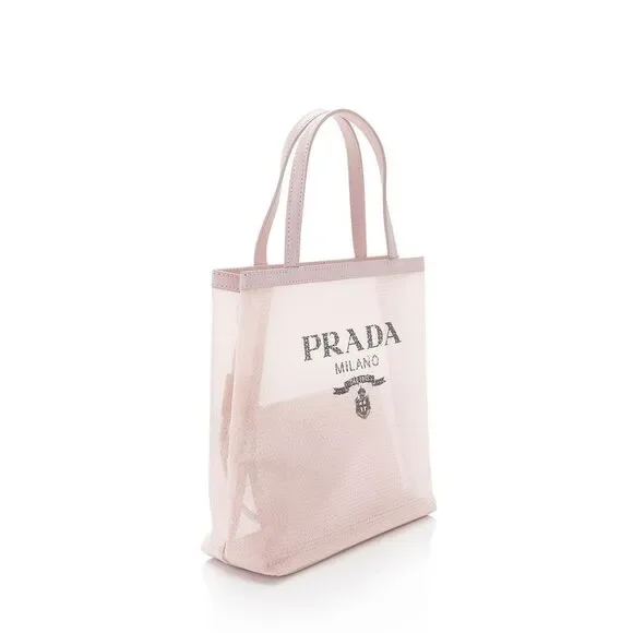 Prada Sequin Mesh Logo Small Tote - Picture 2 of 14